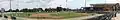Terrain de baseball du complexe pendant un match