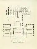 Plan du deuxième étage du réfectoire.