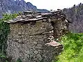 Séchoir à châtaignes à Berghe inférieur, Fontan (haute vallée de la Roya).