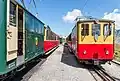 Station supérieure avec trains de la Schynige Platte-Bahn