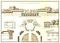 Projet de plan de l'ensemble de la porte de Potsdam par Karl Friedrich Schinkel