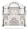 Vue en coupe du chœur de l'église Saint-Michel de Berlin