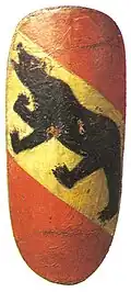 Pavois du XIVe&nbsp;siècle.