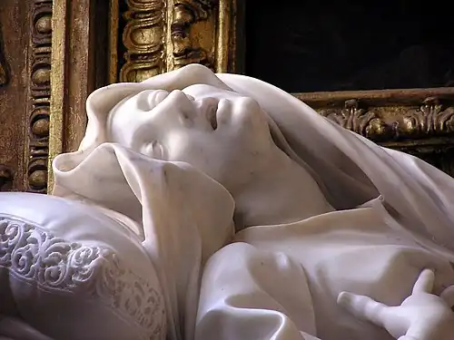 Détail de l'Extase de la bienheureuse Ludovica Albertoni.