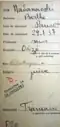 Fiche d’identité datant de la Seconde Guerre mondiale, au nom de Berthe Nadanowski.