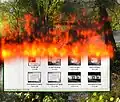 réduction avec l'effet «&nbsp;flammes&nbsp;».