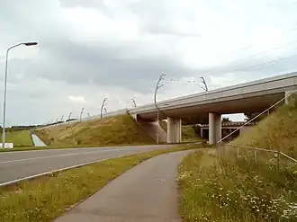 La ligne de la Betuwe près de Tiel.