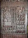 Descente du Bouddha à Sankissa (Bharhut, IIe&nbsp;siècle&nbsp;av. J.-C.).