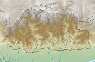 Voir sur la carte topographique du Bhoutan