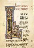 Lettrine L de la bible de Saint-Yrieix