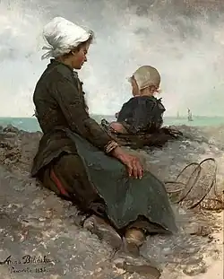 Sur le rivage, Pourville, 1886, Anna Bilińska-Bohdanowicz.