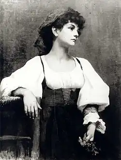 Une Italienne, localisation inconnue, œuvre saisie par les Allemands pendant la Seconde Guerre mondiale.