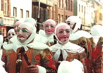 Masques, Gilles, de Binche, Belgique.