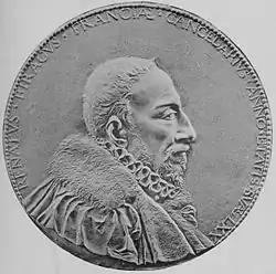 Médaillon du chancelier René de Birague (vers 1577, bronze, Louvre).