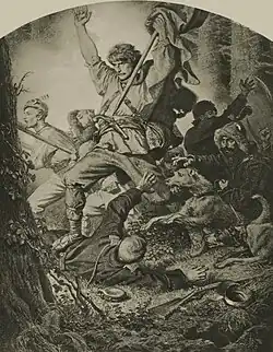 Le Combat (Bój) par Artur Grottger,,