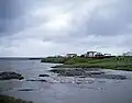 Embouchure du Blanda dans l'Húnaflói, à Blönduós (côte est).