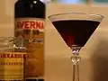 Cocktail à base d'Averna et de griottes Luxardo.