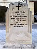 Monument à la Résistance sur la place centrale (août&nbsp;2012).