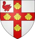 Armes d'Aubert VIII de Hangest, seigneur d'Heuqueville, selon Gelre.