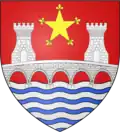 Armes Pontac, ondée (avec brisure)