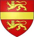 Armes du duc de Reichstadt : de gueules à deux léopards et une device d'or.