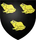 Blason de Pharamon, selon l'Armorial de la Table Ronde (vers 1490).