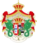 Armoiries d'Auguste de Beauharnais comme prince consort de Portugal.
