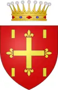 Armes timbrées de la famille de Mostuéjouls