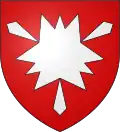 De gueules à une feuille d'ortie d'argent (duché de Holstein)