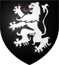 d'argent au lion de sable armé lampassé de gueules