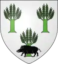 Représentation du blason présent sur le tombeau de Pierre de Morvillier telles que décrites par Louis de La Saussaye.