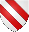 D'argent, à deux bandes de gueules