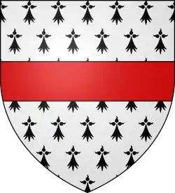 d'hermine à la fasce de gueules