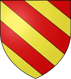Armes de la famille de Miolans, d'or à la croix de gueules.