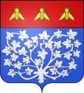 Blason attribué par Napoléon Ier (~1805) : d'azur au lierre d'argent, au chef de gueules chargé de trois abeilles d'or.