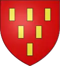 De gueules aux six billettes d'or ordonnées 3, 2, 1 (Ménilles).