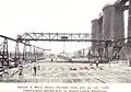 Préparation du sable aux hauts fourneaux de Port Clarence Works.