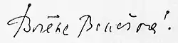 signature de Božena Benešová