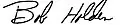 Signature de Bob Holden