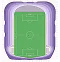 Plan du stade avec le toit