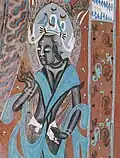 Bodhisattva. Wei du Nord (386 - 534). H. du détail env. 100 cm.Grotte N° 435