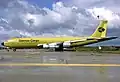 Un Boeing 707 de German Cargo à l'aéroport de Hambourg en 1985.