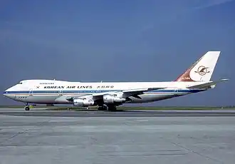Un Boeing 747 de Korean Air Lines similaire à celui impliqué dans l'accident.