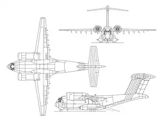 vue en plan de l’avion