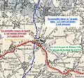 Les deux lignes de chemin de fer à Bohain vers 1910.