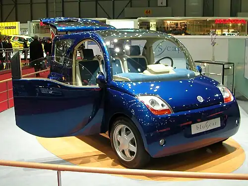 La Blue Car prototype, présentée au Salon de Genève en 2005.