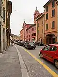 Veduta con chiesa dei SS. Giuseppe ed Ignazio e Porta Castiglione
