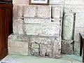 Bases de l'ancien doubleau intermédiaire.