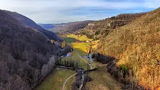 La vallée de la Brême à Bonnevaux.