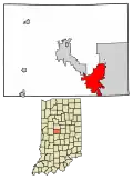 Whitestown après les annexions.